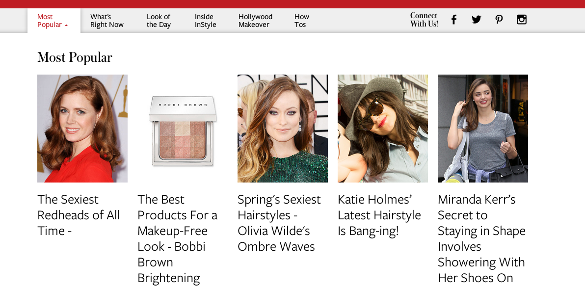 What's Popular on InStyle What's Right now