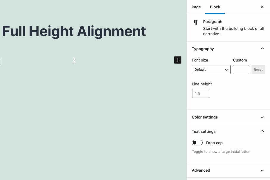 WordPress 5.7 includes the new ability to assign cover images full height alignment